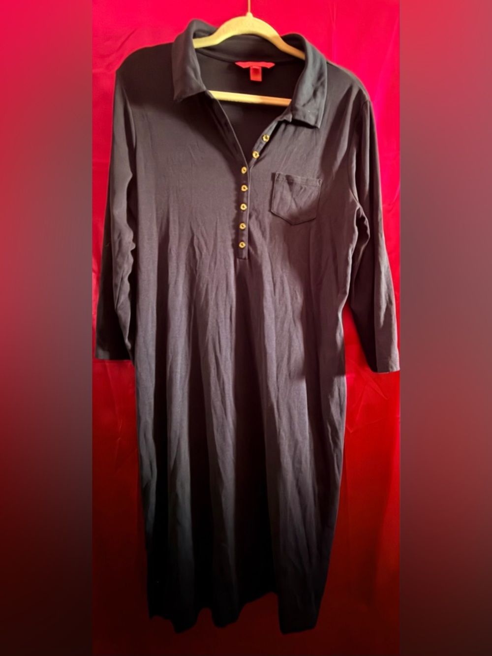 Lilly Pulitzer Button Henley Dress with Pocket